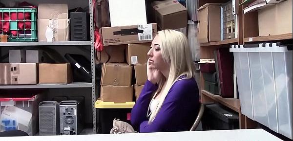  Busty blonde lets an LP officer fuck her